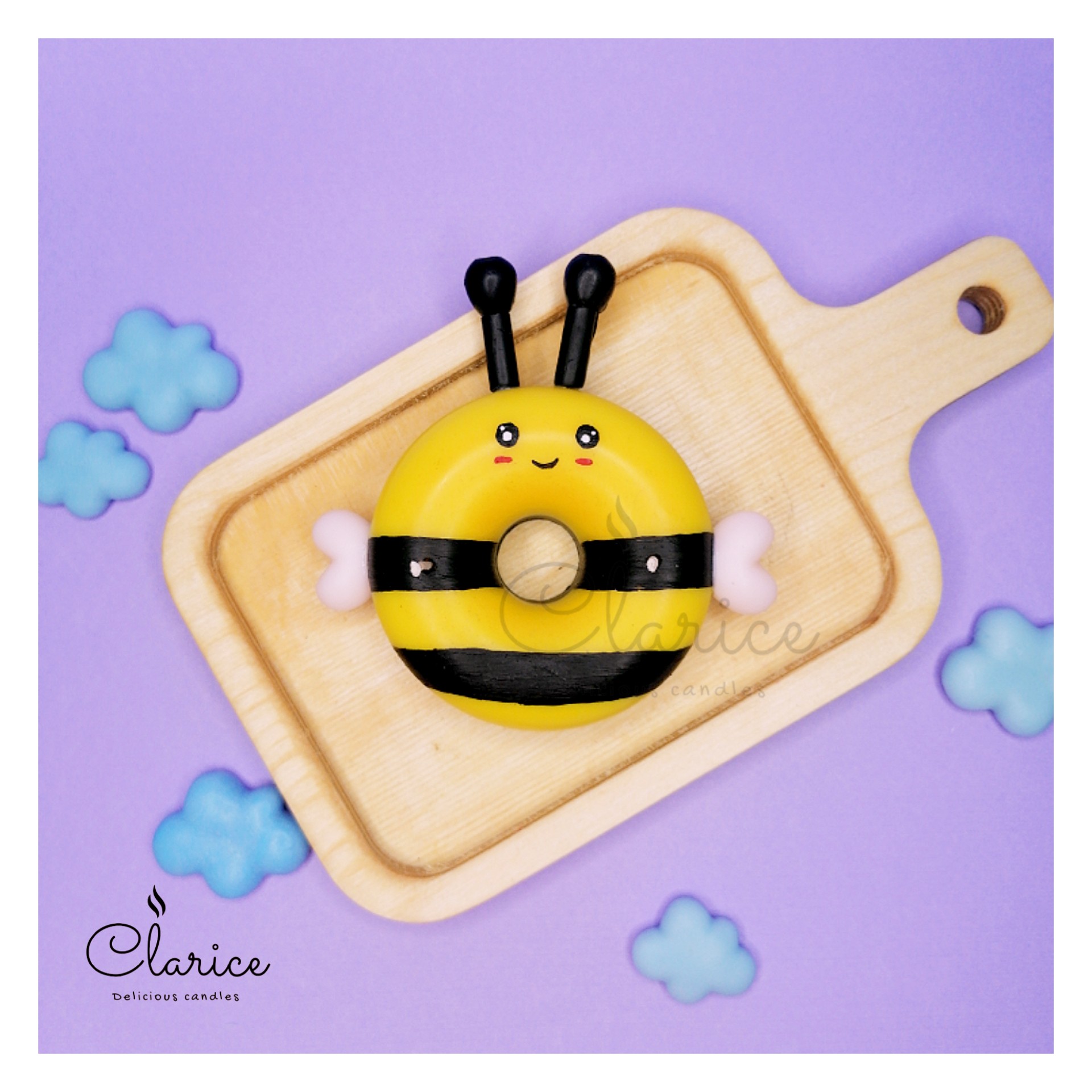 شمع فانتزی دونات زنبوری ،گیفت تولد، هدیه تولد