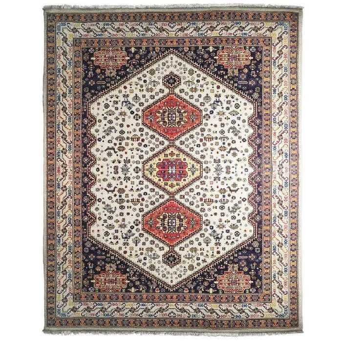 فرش نیمه دستباف پشمی 12متری طرح قشقایی 