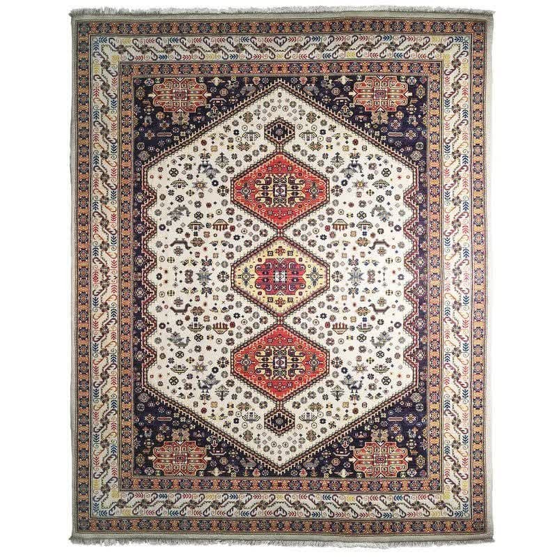 فرش نیمه دستباف پشمی 12متری طرح قشقایی 