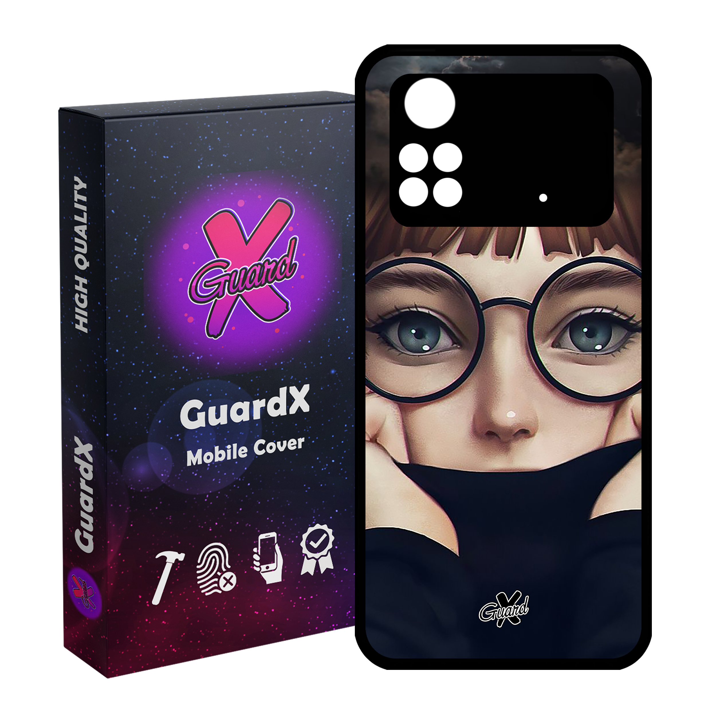 کاور گارد ایکس طرح Girl مدل Glass10040 مناسب برای گوشی موبایل شیائومی Poco M4 Pro 4G