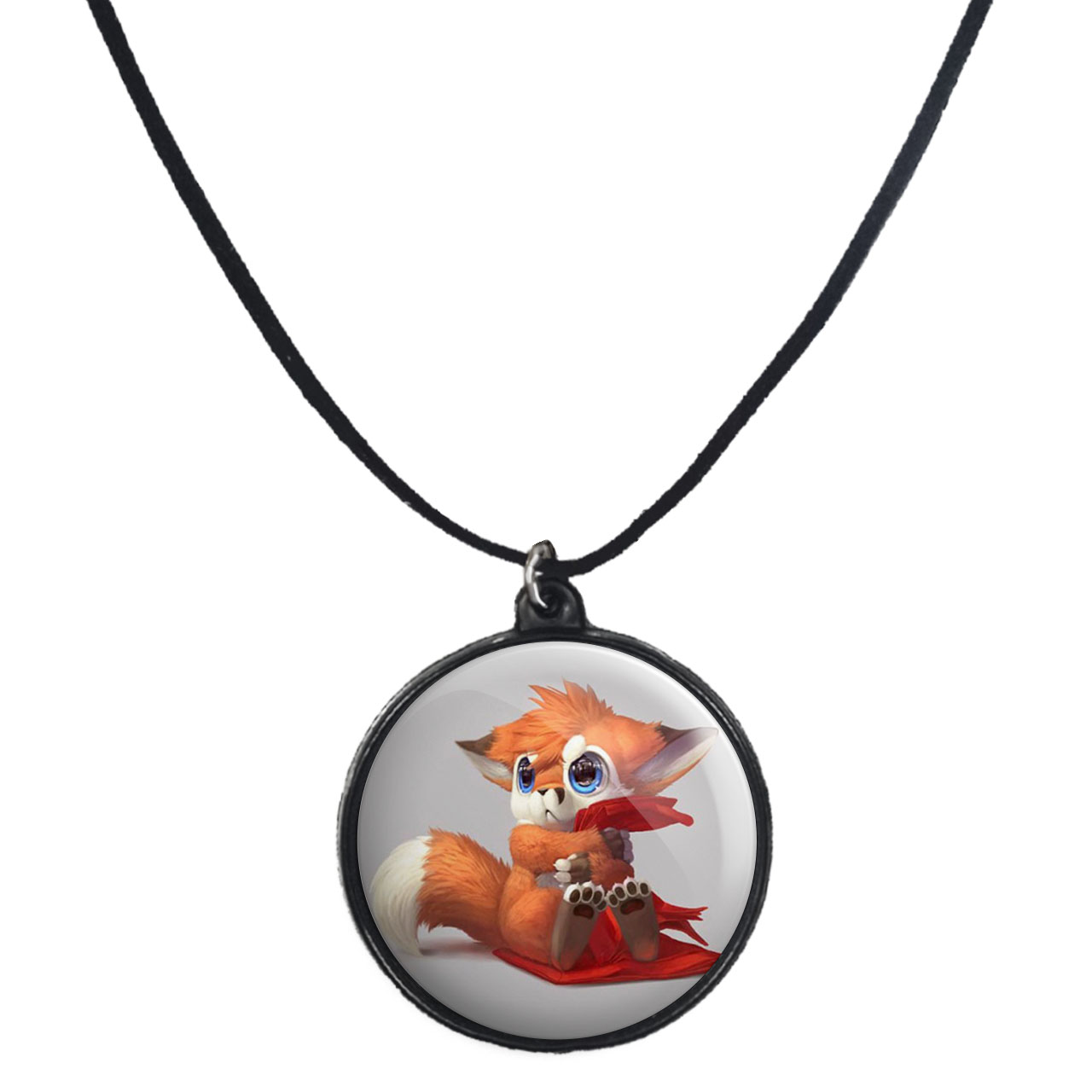 گردنبند پرمانه طرح روباه کد pmb.30870 مدل دو طرفه