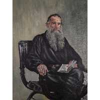 تابلو نقاشی رنگ روغن طرح تولستوی کد 006