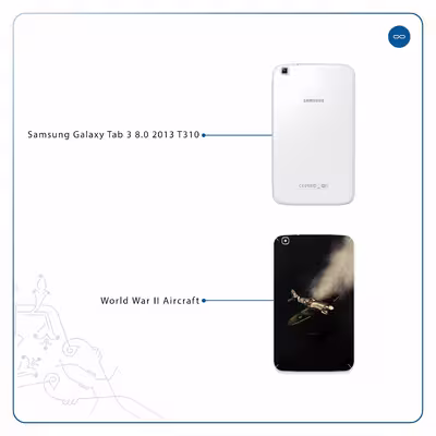برچسب پوششی ماهوت مدل World War II Aircraft مناسب برای تبلت سامسونگ Galaxy Tab 3 8.0 2013 T310