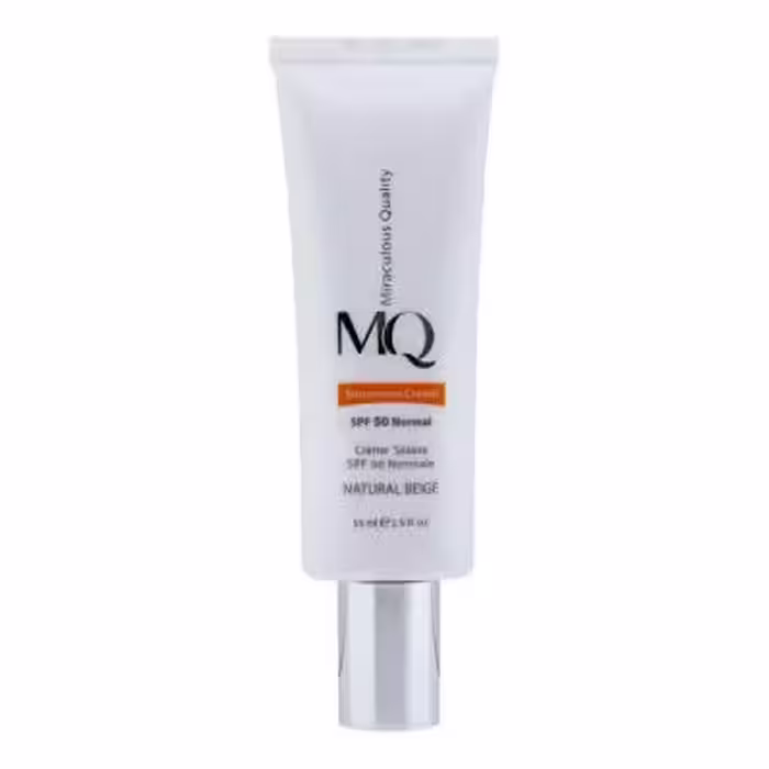 کرم ضد آفتاب رنگی ام کیو مدل NATURAL BEIGE-Normal، حجم 55 میلی‌لیتر
