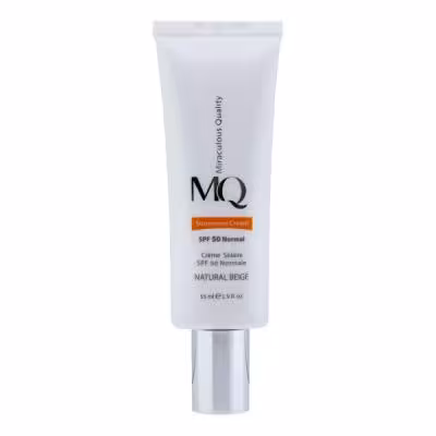 کرم ضد آفتاب رنگی ام کیو مدل NATURAL BEIGE-Normal، حجم 55 میلی‌لیتر