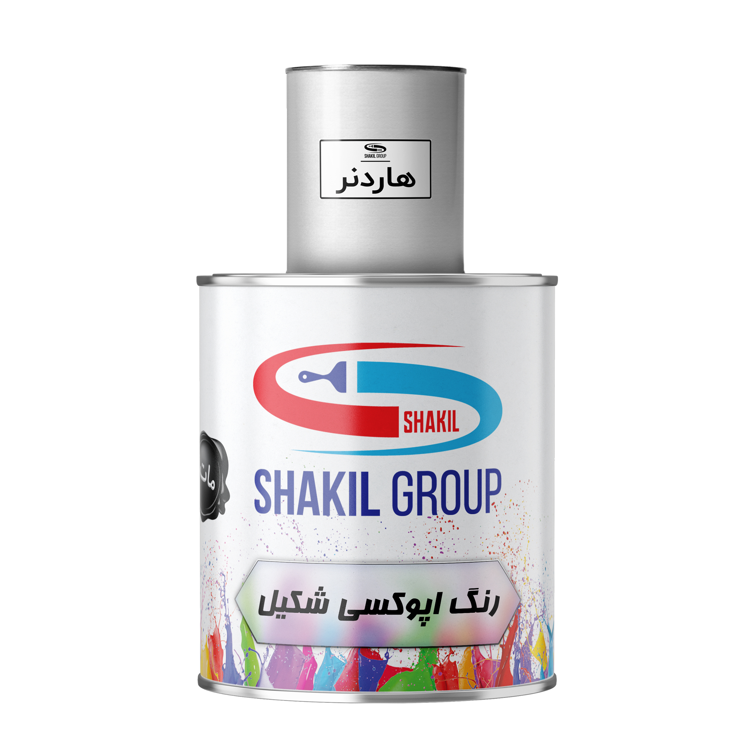 رنگ اپوکسی سبز مات شکیل مدل M-GRN وزن 12 کیلوگرم به همراه هاردنر