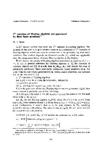 خرید و دانلود نسخه کامل کتاب 2^(x o) varieties of Heyting algebras not generated by their finite members