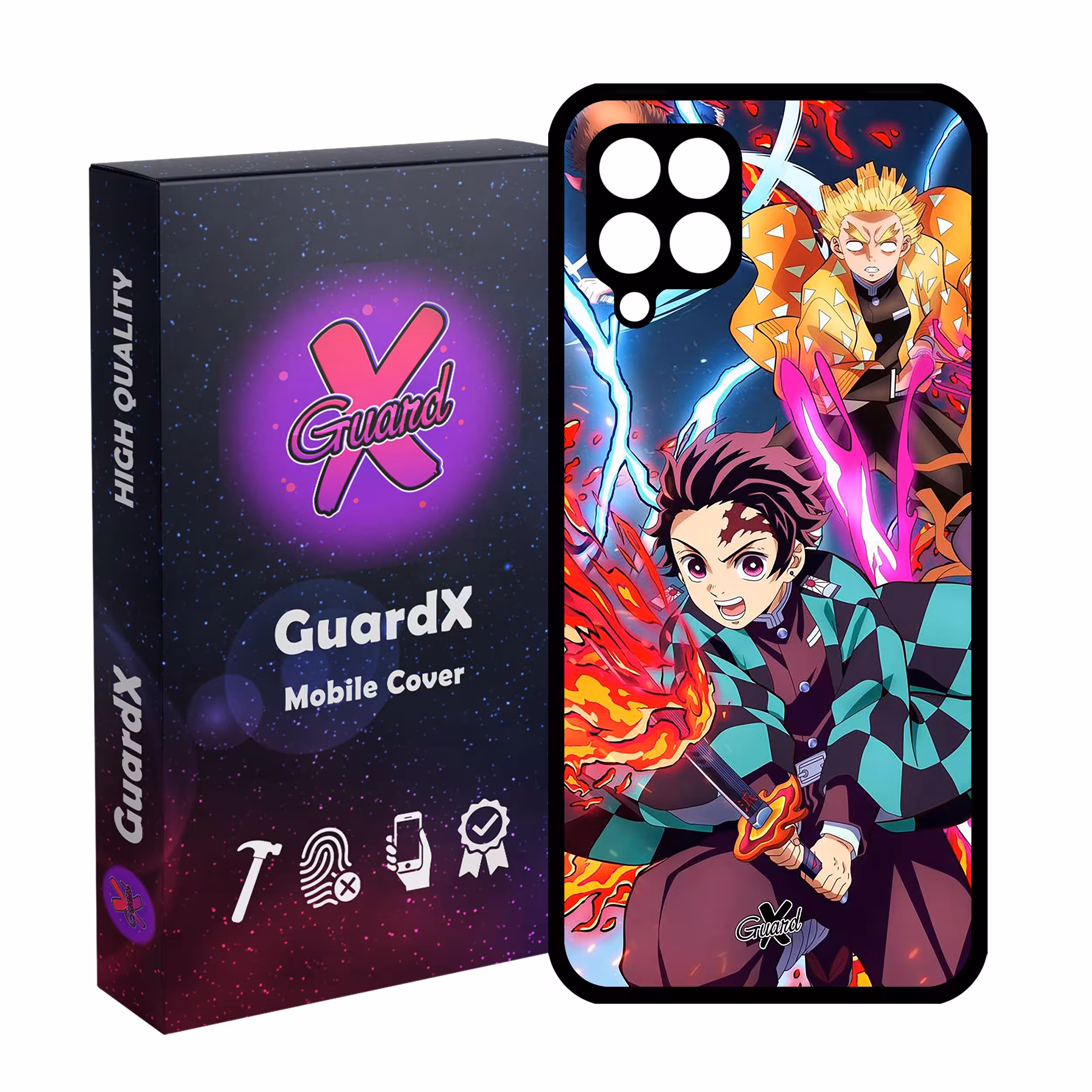 کاور گارد ایکس طرح Demon Slayer Anime مدل Glass10548 مناسب برای گوشی موبایل سامسونگ Galaxy A12/M12/F12