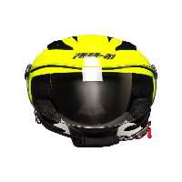 کلاه کاسکت موتورسیکلت زرد دخترانه و پسرانه بچگانه موتور سیکلت Half Glazed Helmet Ce Hardware Abs Matratiil Motor Case Dog Yellow موتوآنل MOTOANL