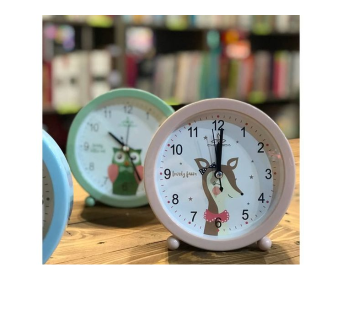 ساعت رومیزی زنگ دار گرد طرح آهو G-59