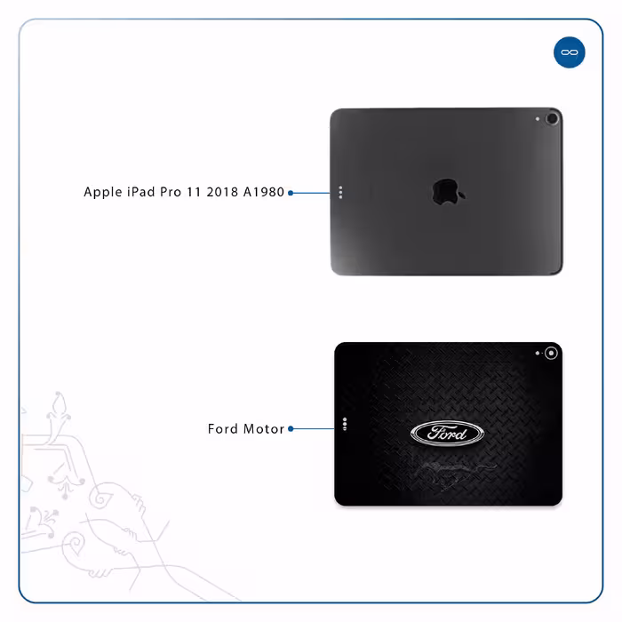 برچسب پوششی ماهوت مدل Ford Motor مناسب برای تبلت اپل iPad Pro 11 2018 A1980
