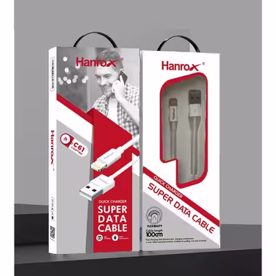 کابل تبدیل USB به لایتنینگ هانروکس مدل C61 طول 1 متر