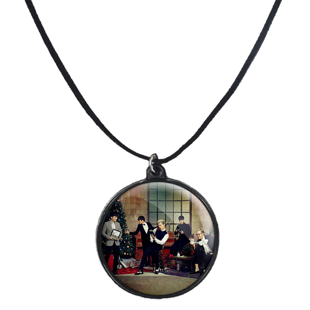 گردنبند پرمانه طرح گروه موسیقی بیگ بنگ کد pmb.15190 مدل دو طرفه