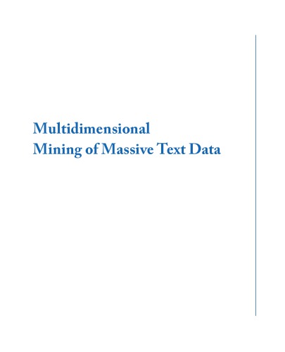 خرید و دانلود نسخه کامل کتاب Multidimensional Mining of Massive Text Data