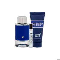 ست ادوپرفیوم مردانه مون بلان مدل Explorer Ultra Blue به همراه عطر جیبی و شامپو بدن