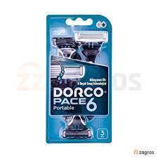 دورکو خود تراش مردانه 6 تیغه 3 عددی DORCO PACE 6