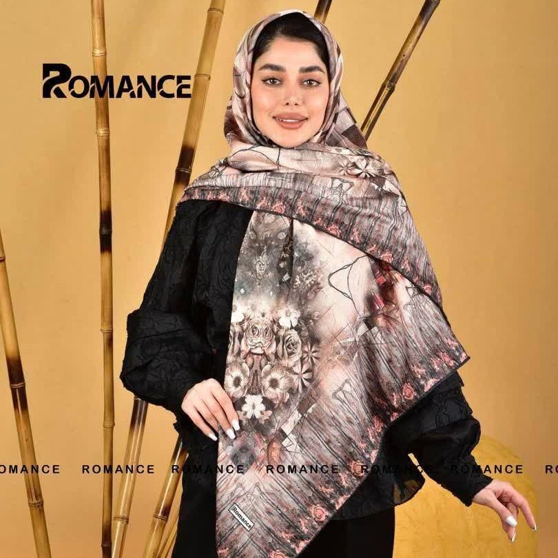  روسری نخی طرح 1 رومنس
