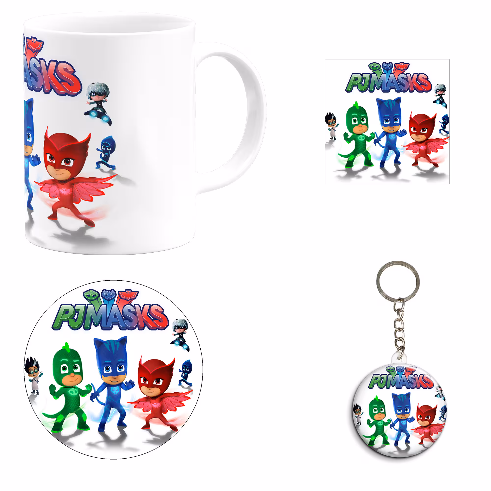 ست هدیه ماگ مدل انیمیشن شب نقاب طرح Pj masks کد M9