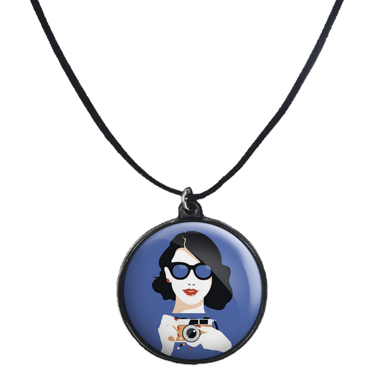 گردنبند پرمانه طرح عکاس کد pmb.5103 مدل دو طرفه