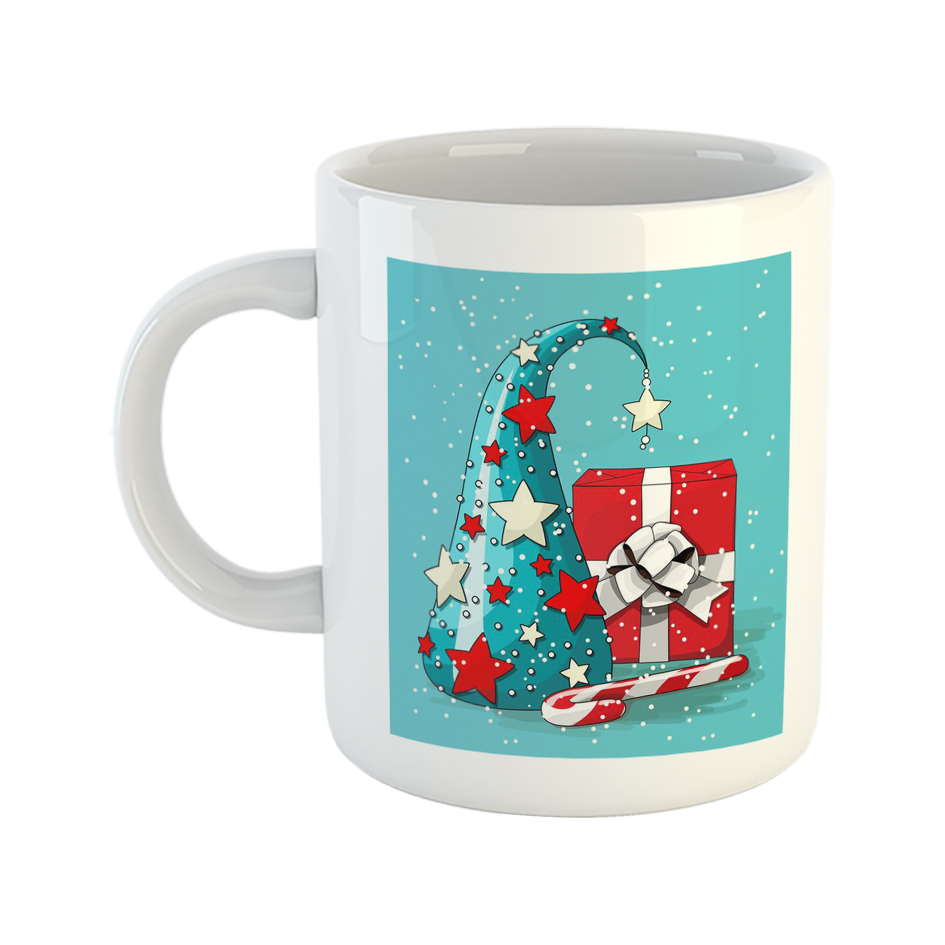 ماگ طرح کریسمس مدل کلاه برفی ویشتل