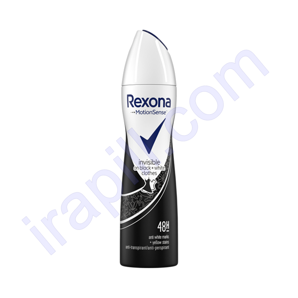 اسپری ضد تعریق زنانه رکسونا مدل Invisible Black   White  حجم 150 میلی لیتر