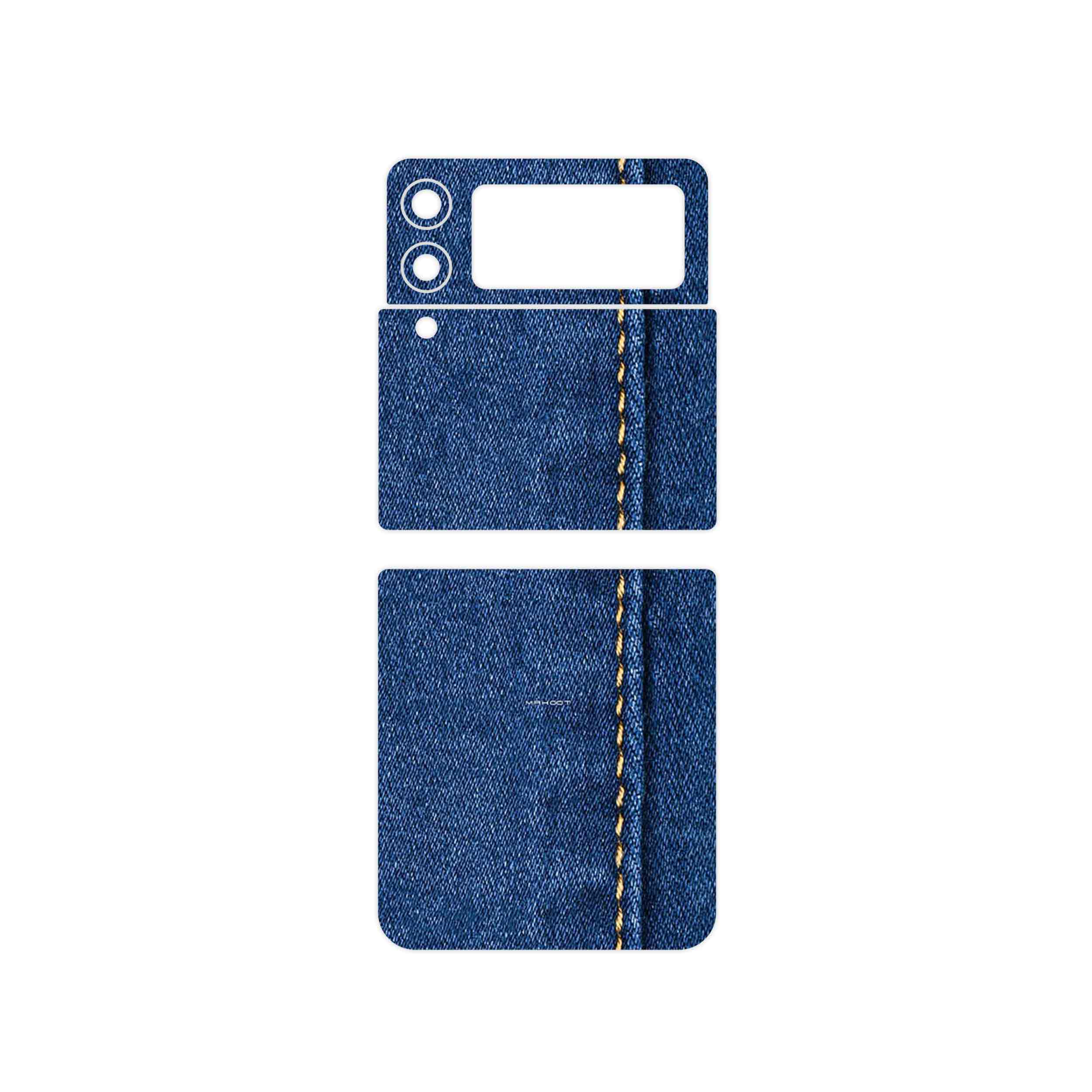 برچسب پوششی ماهوت مدل Fabric Texture 8 مناسب برای گوشی موبایل سامسونگ Galaxy Z Flip3 5G