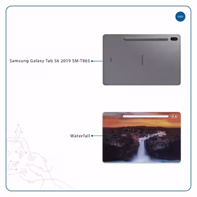 برچسب پوششی ماهوت مدل Waterfall مناسب برای تبلت سامسونگ Galaxy Tab S6 2019 SM-T865