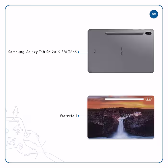 برچسب پوششی ماهوت مدل Waterfall مناسب برای تبلت سامسونگ Galaxy Tab S6 2019 SM-T865