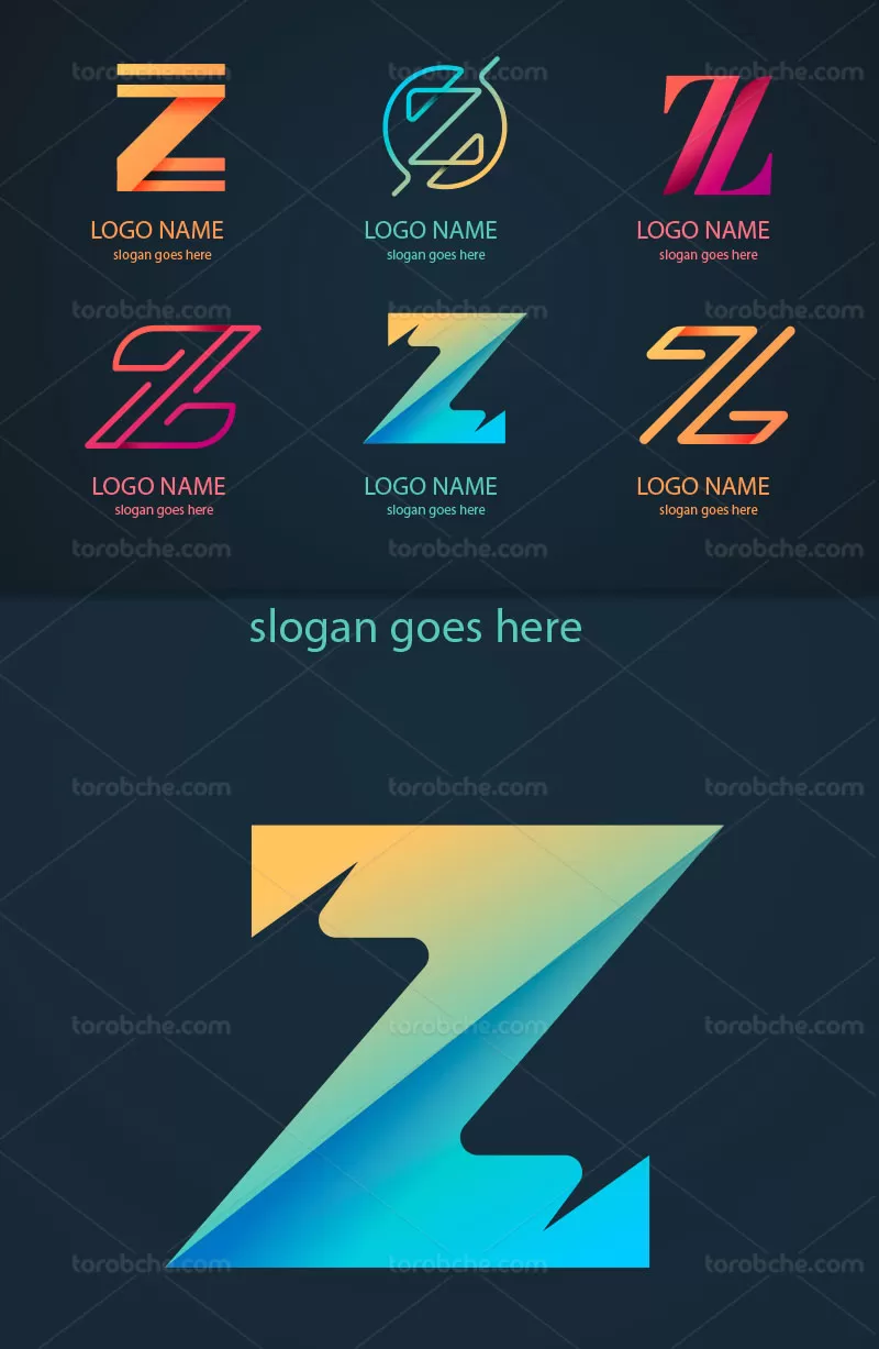 وکتور لوگو حرف Z | گرافیک با طعم تربچه