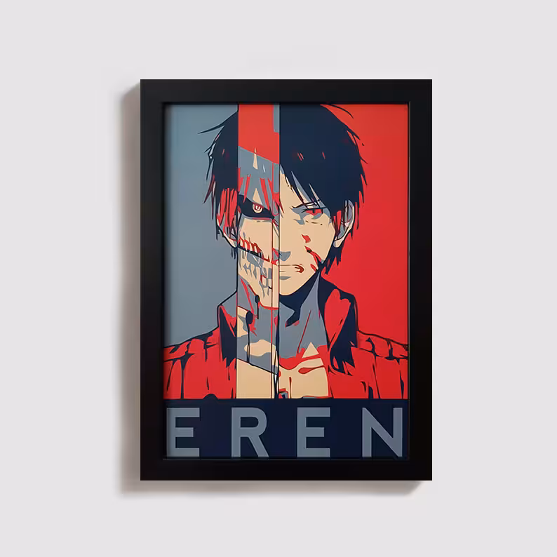 تابلو مدل اتک آن تایتان ارن attack on titan eren BL006