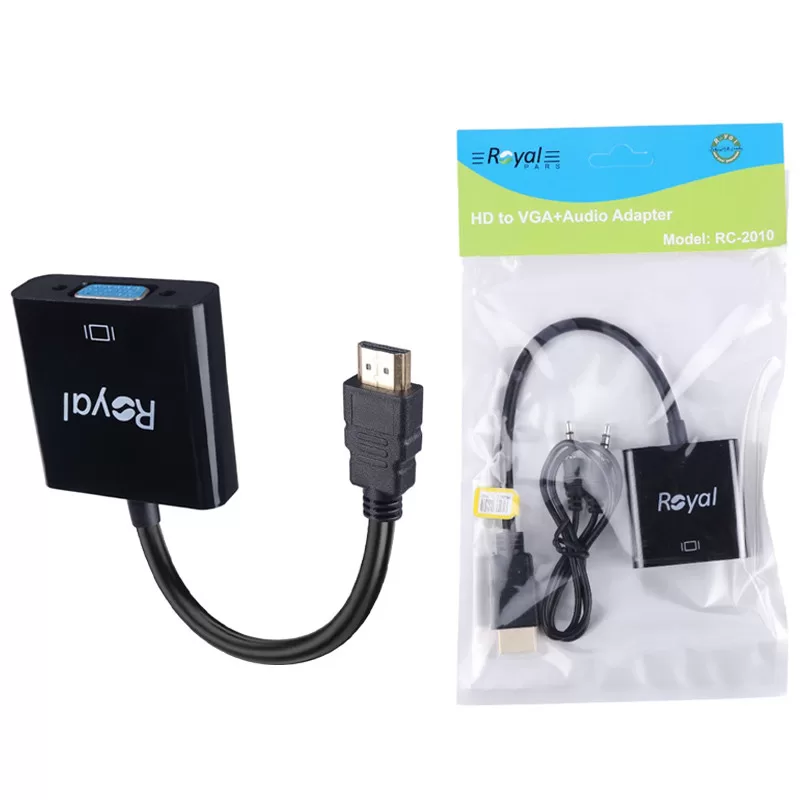 تبدیل Royal HDMI To VGA کابل صدا