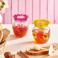 عسل خوری و مربا خوری طرح گل ( بسته 2 عددی ) | amazonchi