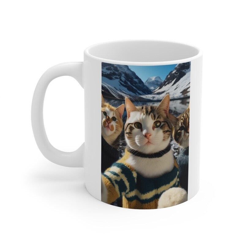 ماگ طرح گربه Cat مدلNM1223