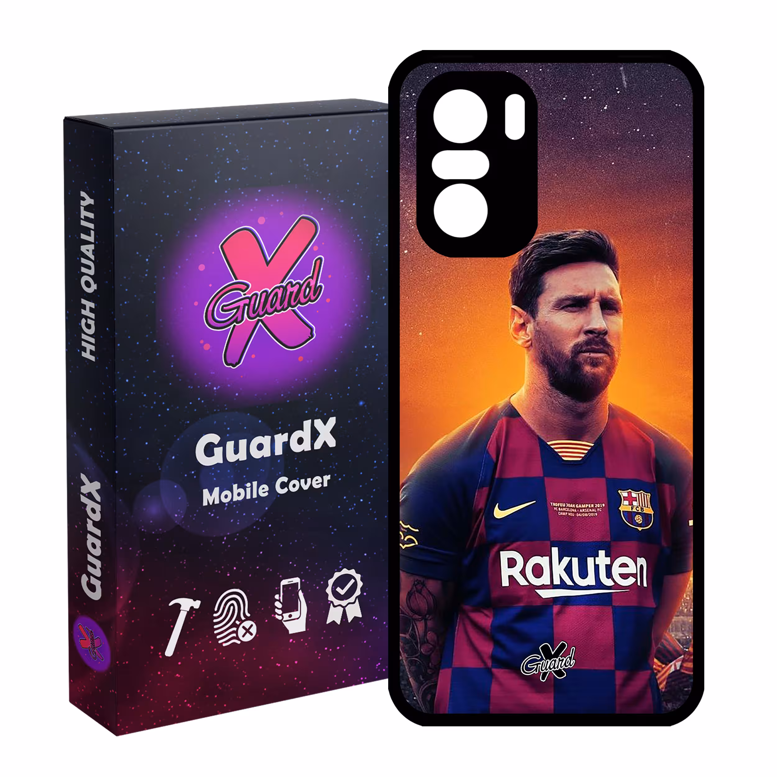 کاور گارد ایکس طرح Messi مدل Glass10123 مناسب برای گوشی موبایل شیائومی Poco F3/MI 11X/MI 11X Pro/Redmi K40/K40 Pro