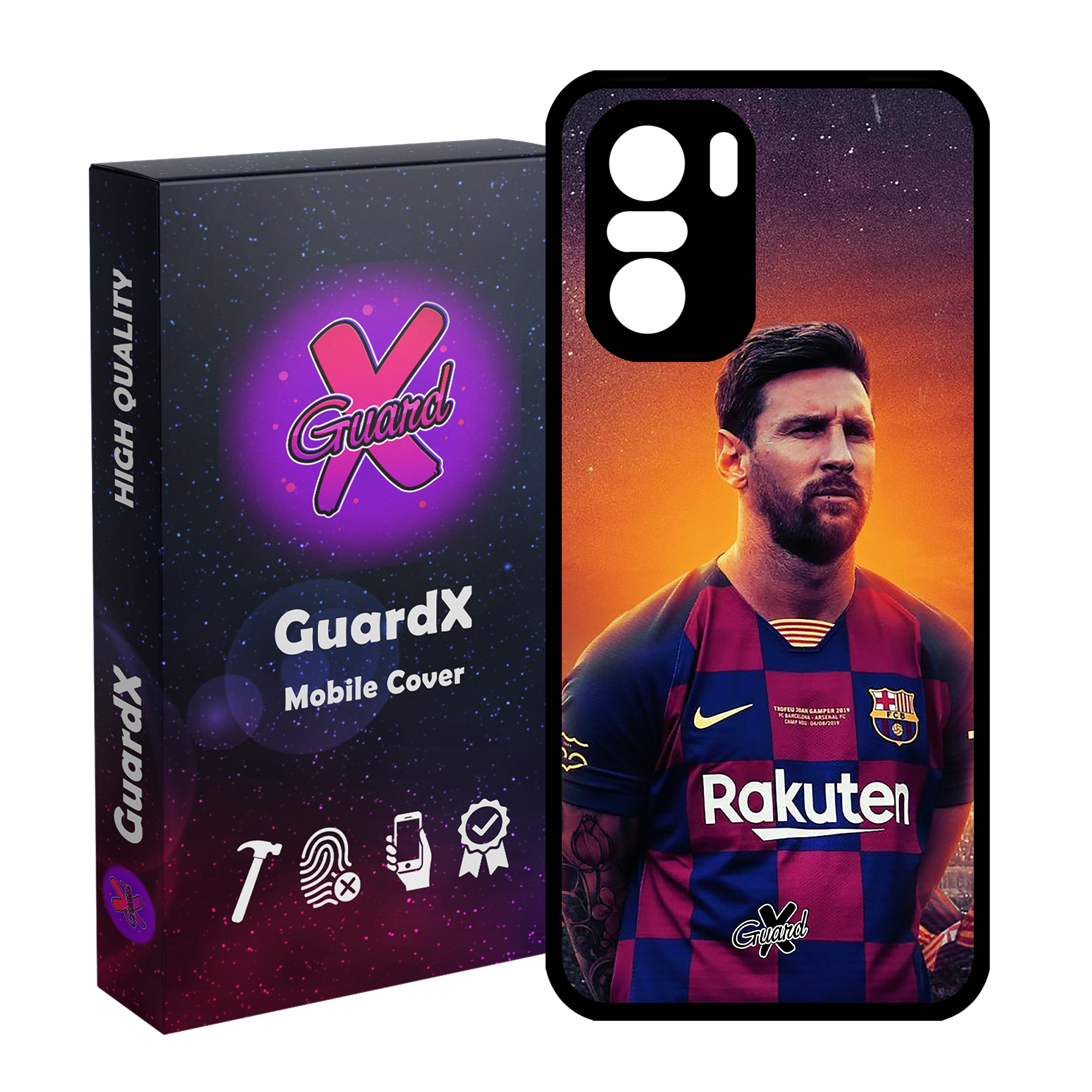 کاور گارد ایکس طرح Messi مدل Glass10123 مناسب برای گوشی موبایل شیائومی Poco F3/MI 11X/MI 11X Pro/Redmi K40/K40 Pro