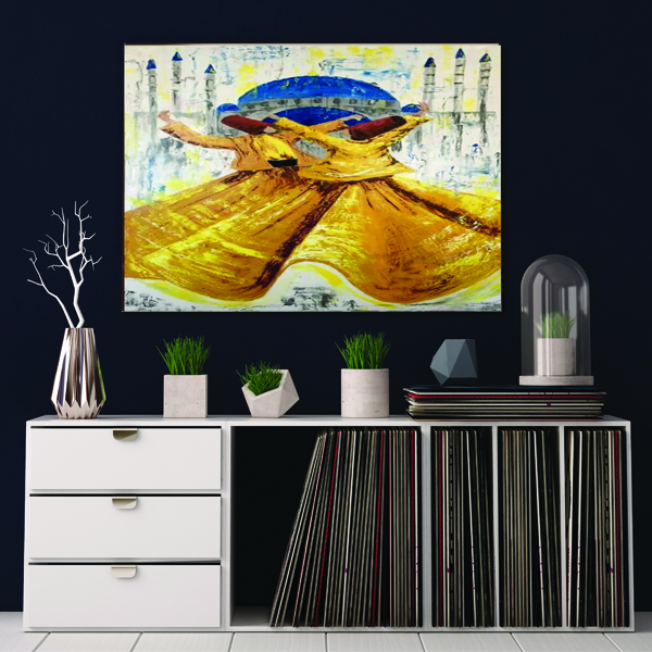  تابلو بوم طرح رقص سماع مدل TB-P157