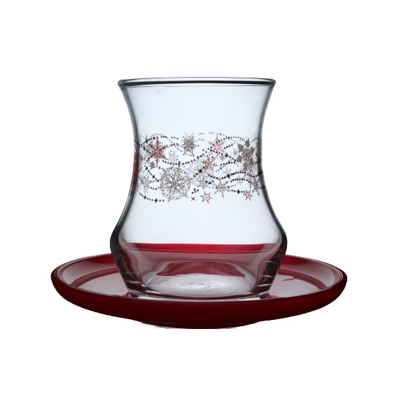 ست فنجان و نعلبکی لاو 12 پارچه مدل STARS1