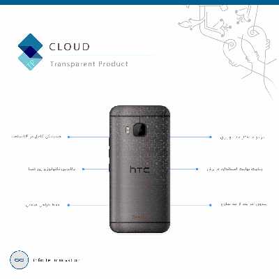برچسب پوششی ماهوت مدل Cloud Transparent مناسب برای گوشی موبایل اچ تی سی One S9