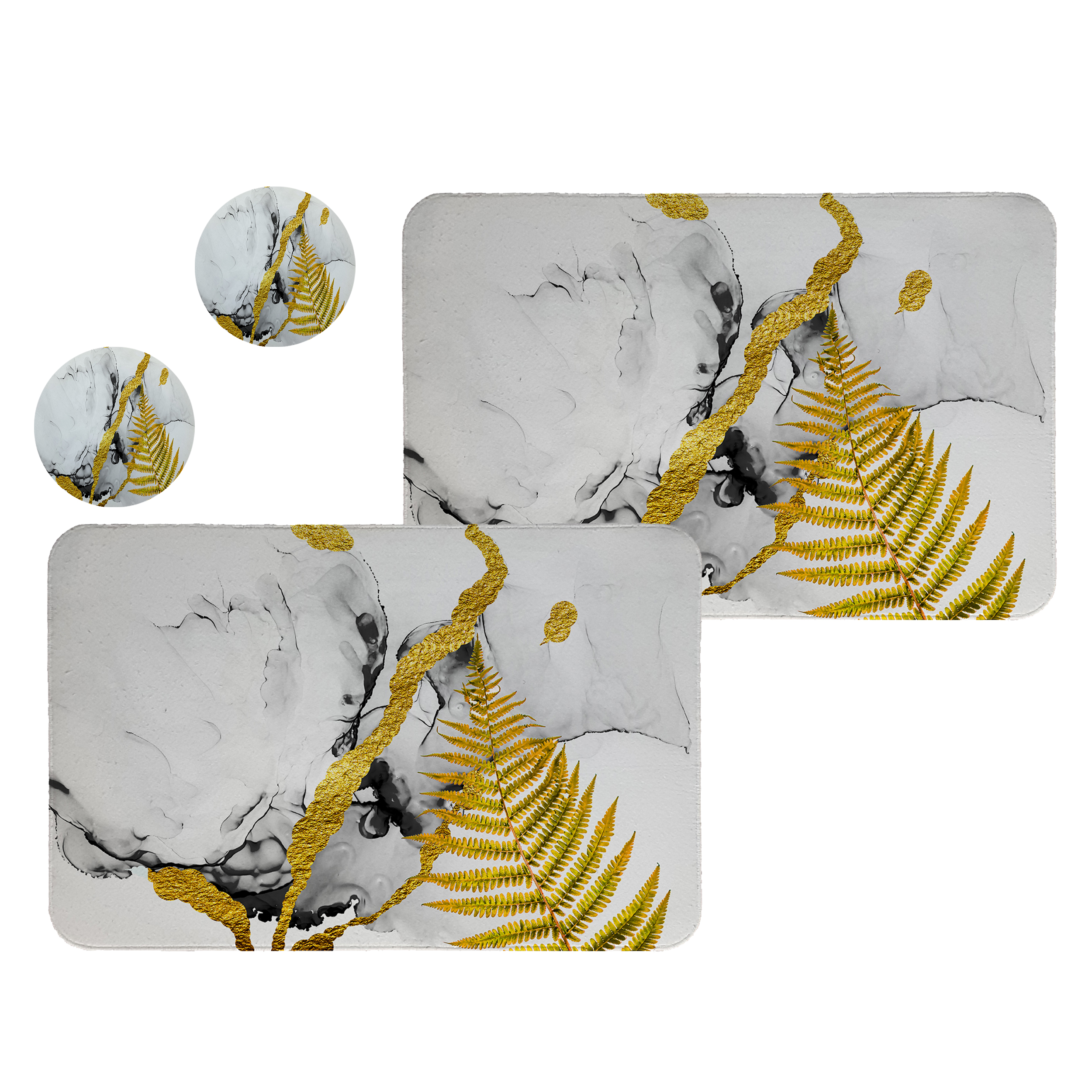 زیربشقابی طرح سنگ کد 8620 مجموعه 2عددی همراه زیرلیوانی