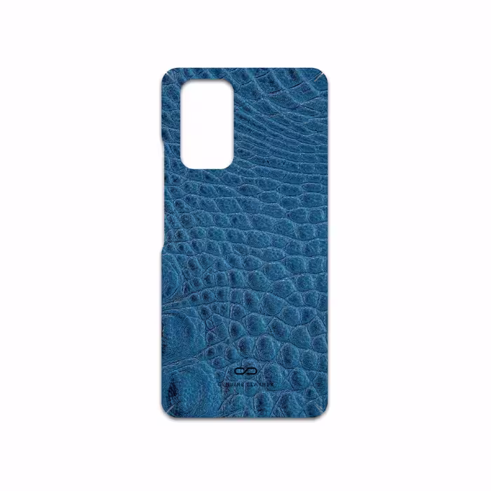 برچسب پوششی ماهوت مدل Blue-Crocodile-Leather مناسب برای گوشی موبایل شیائومی Redmi Note 10 Pro