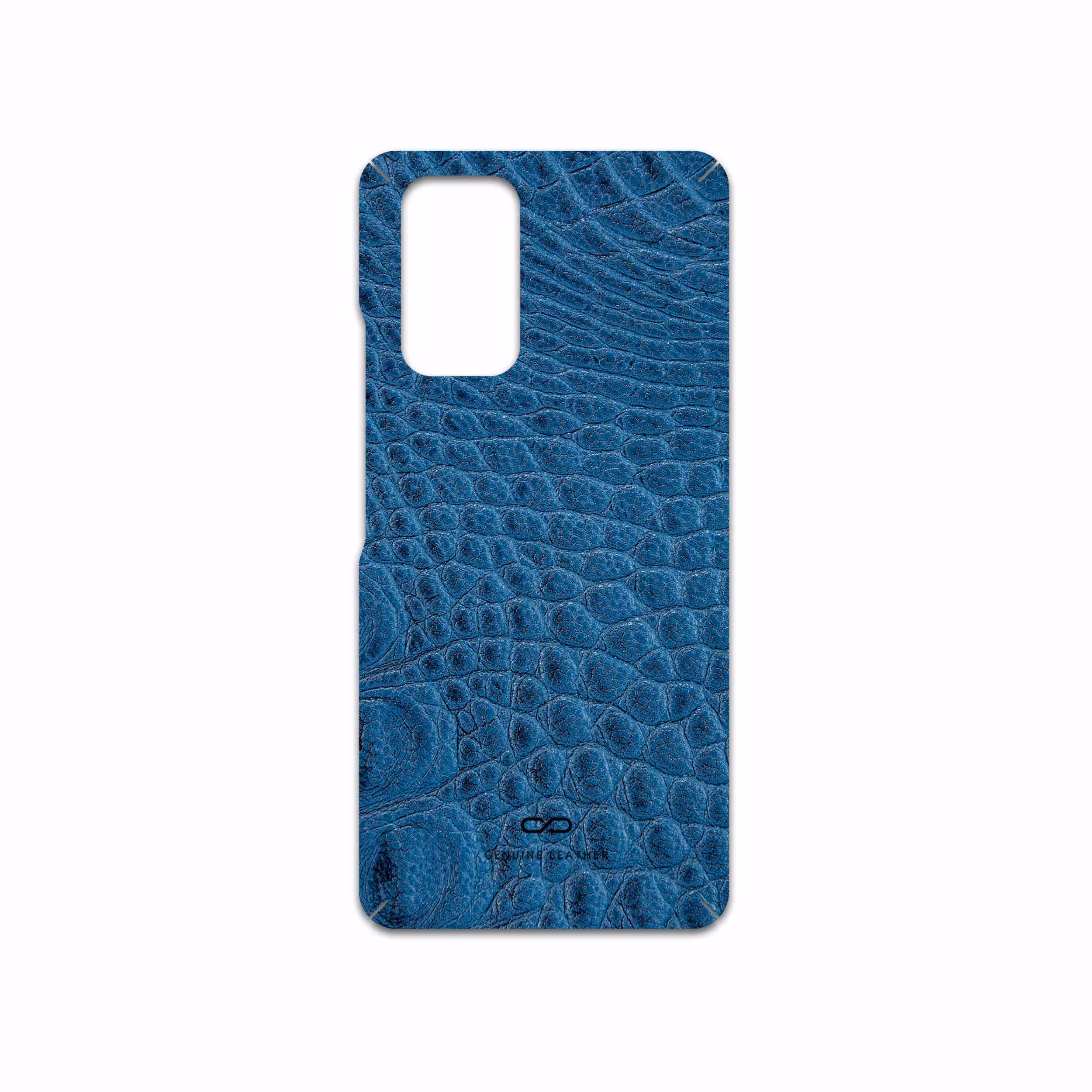 برچسب پوششی ماهوت مدل Blue-Crocodile-Leather مناسب برای گوشی موبایل شیائومی Redmi Note 10 Pro