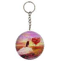 جاکلیدی طرح دختر و گل و درخت قلب مدل S10288