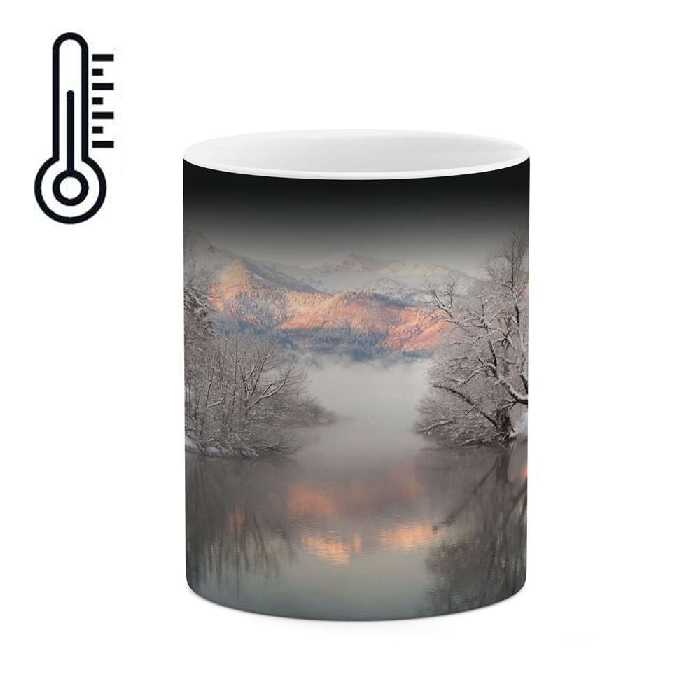 ماگ حرارتی کاکتی طرح منظره برفی مدل mgh14850