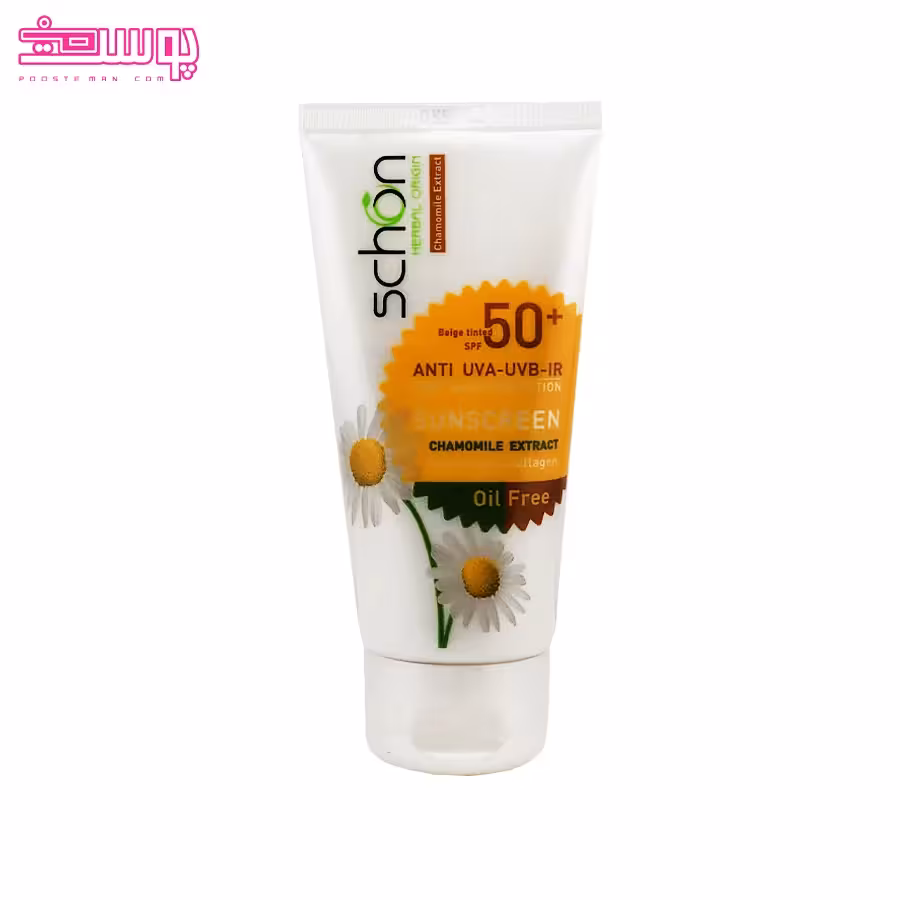 کرم ضد آفتاب رنگی بژ SPF50 فاقد چربی شون حجم 50ml