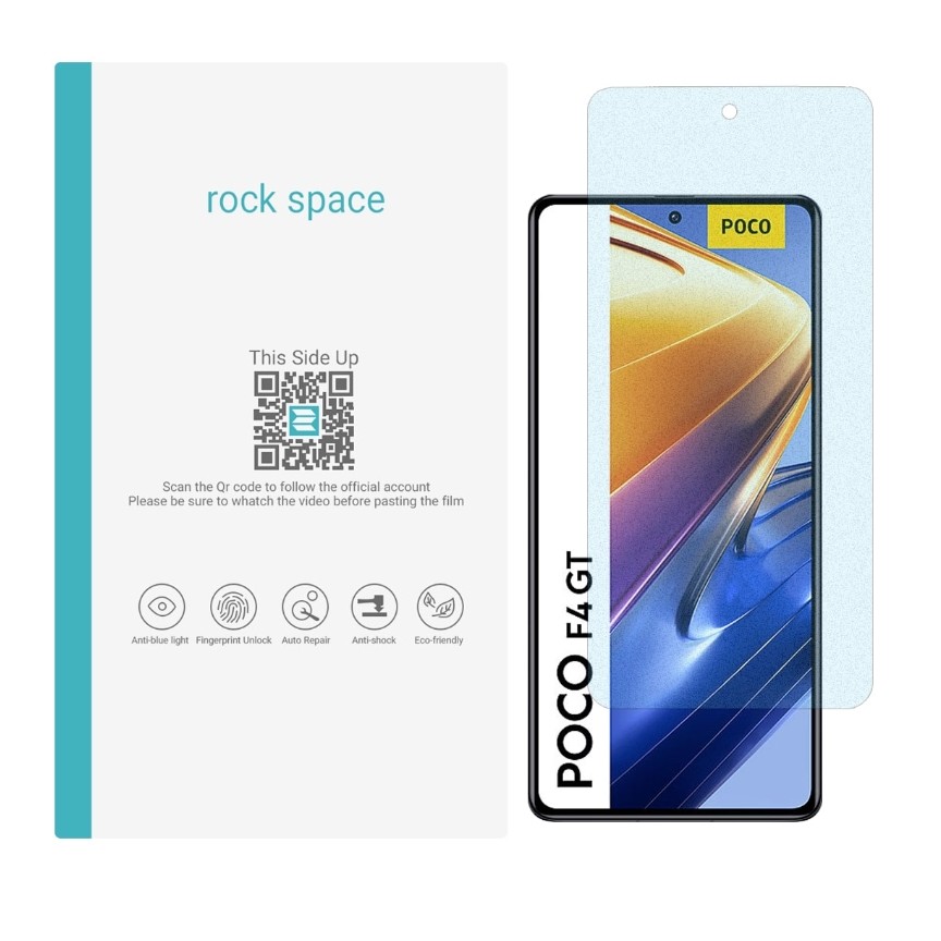  گلس نانو مات بلوکات (ضد اشعه آبی) و ضد ضربه گوشی شیائومی POCO f4 GT برند راک اسپیس








