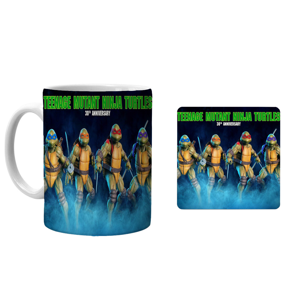 ماگ طرح لاک پشت نینجا کد xz12 به همراه زیرلیوانی 