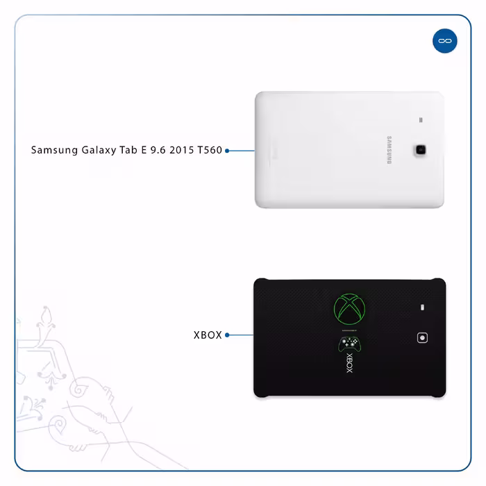 برچسب پوششی ماهوت مدل XBOX مناسب برای تبلت سامسونگ Galaxy Tab E 9.6 2015 T560