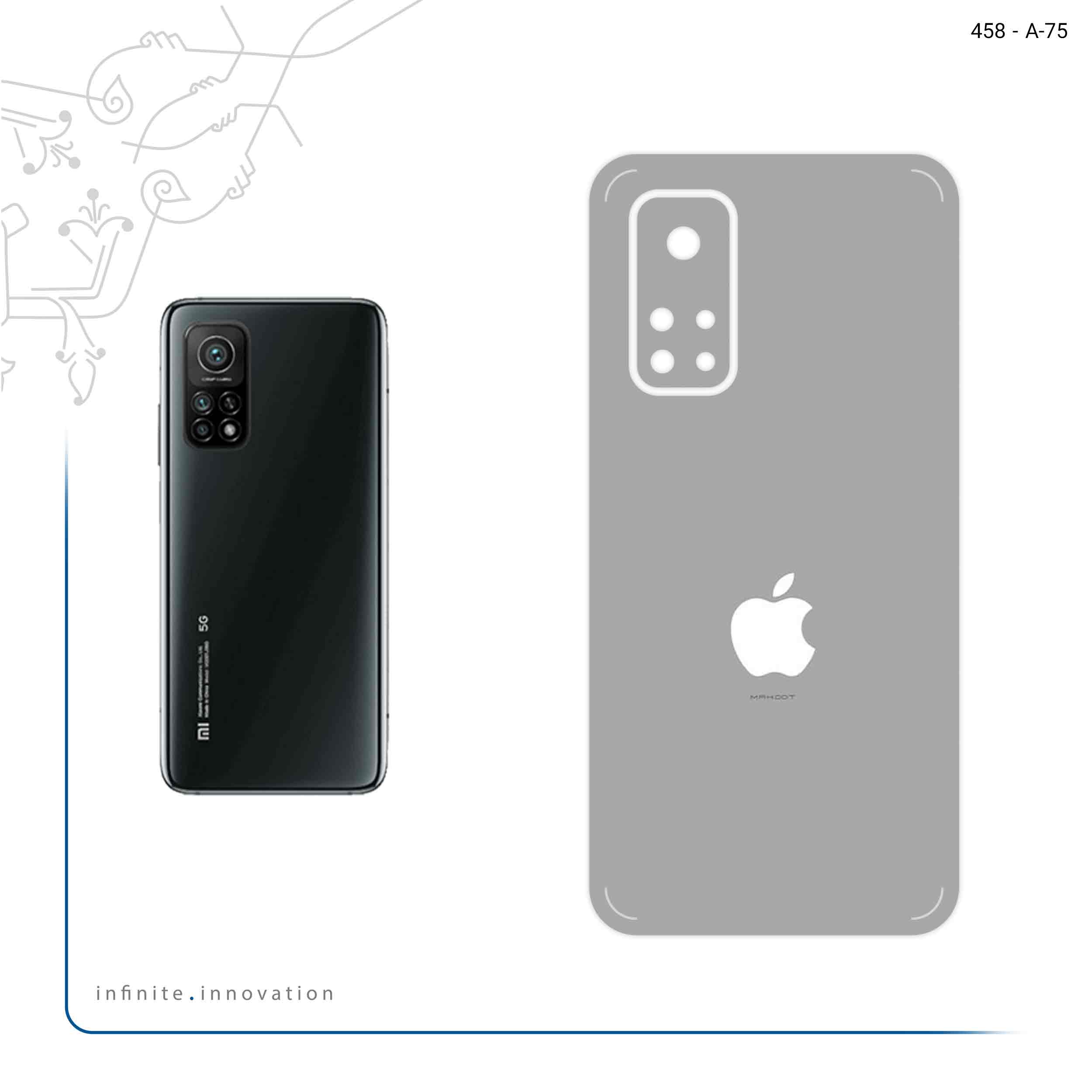 برچسب پوششی ماهوت مدل Apple مناسب برای گوشی موبایل شیائومی Mi 10T Pro 5G