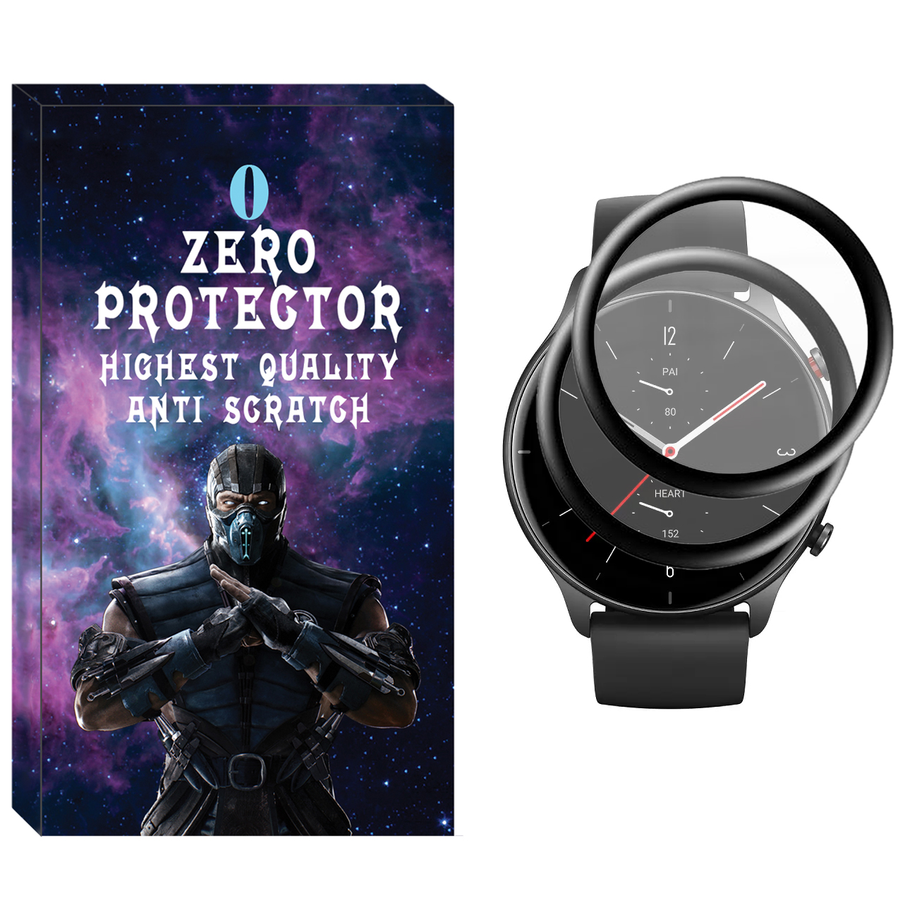 محافظ صفحه نمایش نانو زیرو مدل NZO مناسب برای ساعت هوشمند آمازفیت GTR 2 بسته دو عددی
