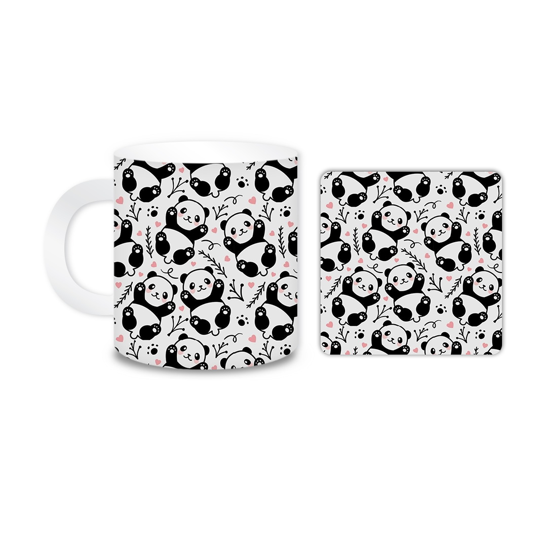 ماگ مدل خرس پاندا کد 549 به همراه زیر لیوانی